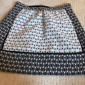 J crew black print skirt